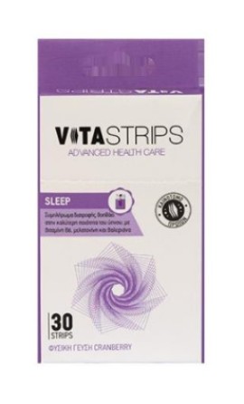 Vitastrips Sleep Συμπλήρωμα Διατροφής για Καλύτερη Ποιότητα Ύπνου, 30 ταινίες