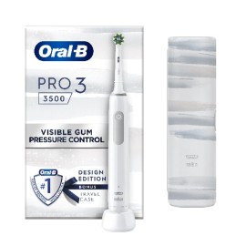 Oral-B Pro 3 3500 Design Edition Ηλεκτρική Οδοντόβουρτσα Λευκή με Θήκη Ταξιδίου, 1τεμ