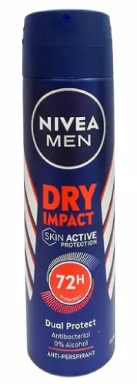 Nivea Men Dry Impact Ανδρικό Αποσμητικό Σπρέι, 150ml