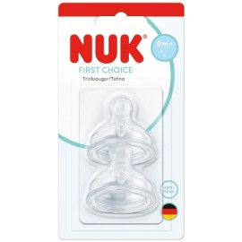 Nuk First Choice+ Θηλή Σιλικόνης 0-6m Small, 2 τεμάχια