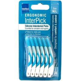 Intermed Ergonomic InterPick Σιλικονούχα Μεσοδόντια Βουρτσάκια M/L, 36τεμ