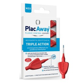 Plac Away Triple Action Μεσοδόντια Βουρτσάκια 0.5mm-ISO2 6τμχ