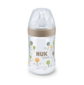 Nuk for Nature Μπιμπερό PP Προπυλενίου με Δείκτη Ελέγχου Θερμοκρασίας & Θηλή Σιλικόνης Medium 6-18m, 260ml