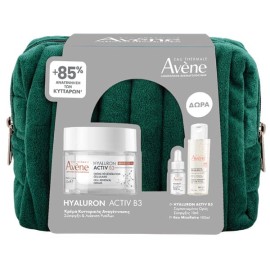 Avene Promo Hyaluron Activ B3 Cream Αντιγηραντική Κρέμα Ημέρας Kυτταρικής Ανανέωσης & Σύσφιγξης με Υαλουρονικό Οξύ, 50ml & Δωρο Hyaluron Activ B3 Serum Συμπυκνωμένος Ορός Σύσφιγξης, 10ml & Eau Micellaire Demaquillante Νερό Καθαρισμού, 100ml, 1σετ