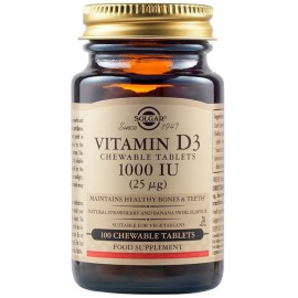 Solgar Vitamin D3 1000iu Chewable 100 μασώμενες ταμπλέτες