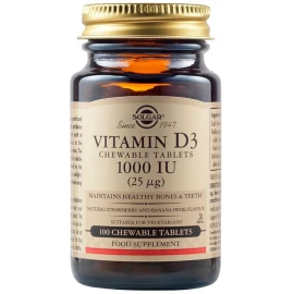 Solgar Vitamin D3 1000iu Chewable 100 μασώμενες ταμπλέτες