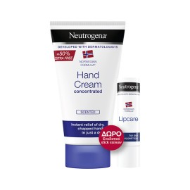 Neutrogena Promo Hand Cream Concentrated Scented Με Αρωμα 75ml & ΔΩΡΟ Neutrogena Lip Care Stick 4.8gr
