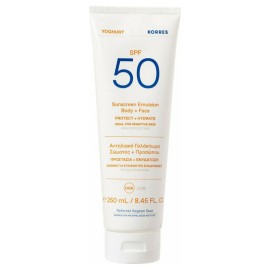 Korres Yoghurt Sunscreen Emulsion Face & Body SPF50 Αντηλιακή Κρέμα Προσώπου & Σώματος με Γιαούρτι 250ml