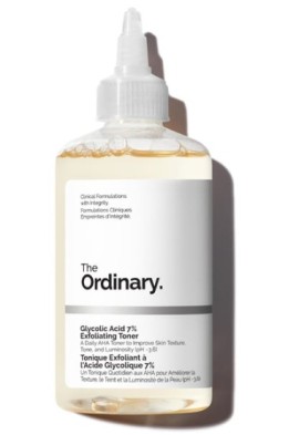 The Ordinary Glycolic Acid 7% Exfoliating Toner για Ήπια Απολέπιση σε Πρόσωπο & Τριχωτό, 240ml