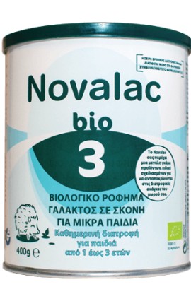 Novalac Bio 3 Βιολογικό Ρόφημα Γάλακτος Σε Σκόνη Για Μικρά Παιδιά 400g