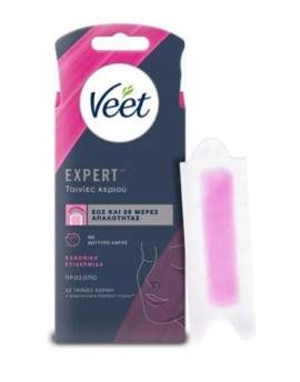 Veet Αποτριχωτικές Ταινίες Προσώπου Κανονικό Δέρμα 32 ταινίες