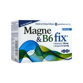 Uni-Pharma Magne & B6 Fix Συμπλήρωμα Διατροφής με Μαγνήσιο & Βιταμίνη B6 30 φακελίσκοι