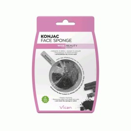 Vican Konjac Face Sponge With Bamboo Charcoal Powder 1τμχ