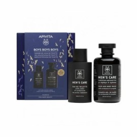 Apivita Boys Boys Boys, Eau De Toilette Με Κέδρο & Κάρδαμο 100ml & Σαμπουάν - Αφρόλουτρο 250ml