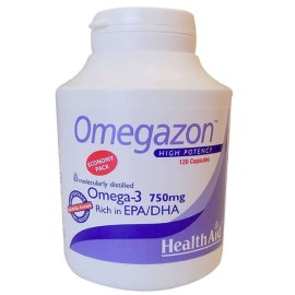Health Aid Omegazon 750mg Ω3 Πολυακόρεστα Λιπαρά Οξέα EPA & DHA 120caps
