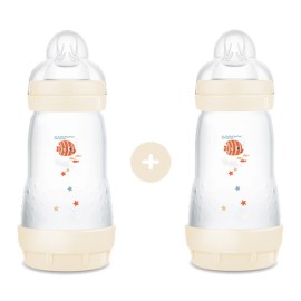 MAM Easy Start Anti-Colic Μπιμπερό Κρεμ 2+μηνών 260ml 1+1