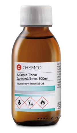 Chemco Rosemary Essential Oil Αιθέριο Έλαιο Δεντρολίβανο, 100ml