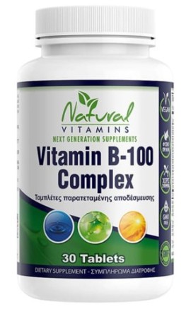 Natural Vitamins B-100 Complex, 30 κάψουλες