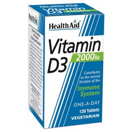 Health Aid Vitamin D3 2000iu 120 φυτικές κάψουλες