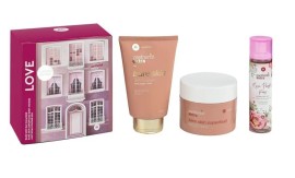 Medisei Panthenol Extra Πακέτο Promo Love Bare Skin Με Αφρόλουτρο 200ml, Boby Mousse 230ml & Mist Rose Powder Kiss 100ml