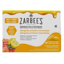 Zarbees Παστίλιες για τον Λαιμό & την Ενίσχυση Ανοσοποιητικού με Μέλι και Λεμόνι, 24 παστίλιες