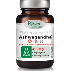 Power of Nature Platinum Range Ashwagandha KSM-66 400mg, 30caps