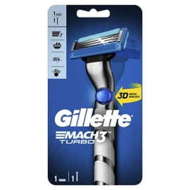 Gillette Mach3 Turbo Ανδρική Ξυριστική Μηχανή 1τεμάχιο & Ανταλλακτική Κεφαλή με Λεπίδες 1τεμάχιο