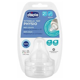 Chicco Well Being Θηλή Σιλικόνης Μέτρια Ροή  2m+  2τμχ