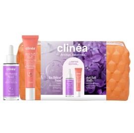 Clinea Limited Edition Gift Set Anti-Age Essentials Bio-Retinol Reset Ορός Προσώπου, 30ml, Anti Puff Stuff Κρέμα Ματιών, 15ml & Δώρο Νεσεσέρ, 1τεμ, 1σετ