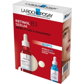 La Roche Posay Promo Retinol B3 Serum - Αντιρυτιδικό Συμπύκνωμα Ρετινόλης Για Ανάπλαση Της Επιδερμίδας, 30ml & ΔΩΡΟ La Roche Posay Hyalu B5 Serum - Αντιρυτιδικός Και Επανορθωτικός Ορός, 10ml