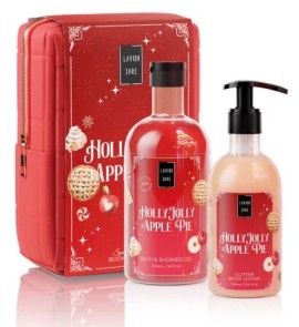 Lavish Care Set Special Edition Holly Jolly Apple Pie with Shower Gel, 500ml & Glitter Body Lotion, 300ml