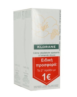 Klorane Creme depilatoire apaisante 75ml 1+1