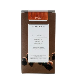 Korres Argan Oil 77.44 Μόνιμη Βαφή Ξανθό Έντονο Χάλκινο 50ml