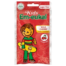 Em Eukal Kids Παιδικές Καραμέλες για τον Πονόλαιμο & τον Βήχα με Γεύση Αγριοκέρασο Χωρίς Ζάχαρη, 75g