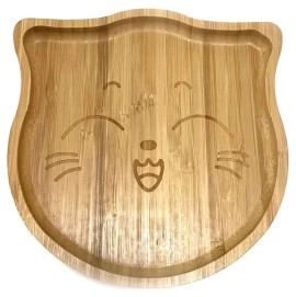 OLA Bamboo Kids Plate Cat