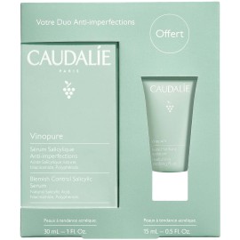 Caudalie Promo Pack Vinopure Blemish Control Salicylic Serum Eνυδατικός Ορός Προσώπου 30ml & Vinopure Moisturizing Mattifying Fluid Ενυδατική Κρέμα Προσώπου 15ml