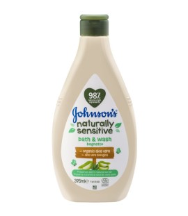 Johnsons Baby Aloe Vera Naturally Sensitive Bath & Wash 400ml