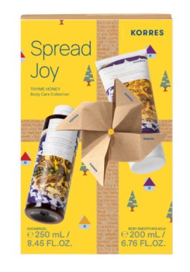 Korres Set Spread joy Renewing Shower gel Thyme and Honey Αφρόλουτρο με Μέλι και Θυμάρι 250ml + Body Smoothing Milk Thyme and Honey Γαλάκτωμα Σώματος με Μέλι και Θυμάρι 200ml