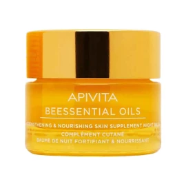 Apivita Beessential Oils Balm Προσώπου Νύχτας Εσπεριδοειδών & Μελισσοκέρι 15ml