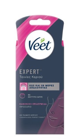 Veet Ταινίες προσώπου κρύο κερί έτοιμες για χρήση 20τμχ