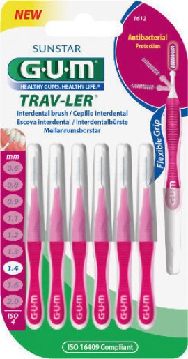 Gum Trav- Ler Μεσοδόντια Βουρτσάκια 1.4mm 6τμχ