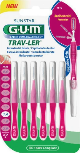 Gum Trav- Ler Μεσοδόντια Βουρτσάκια 1.4mm 6τμχ