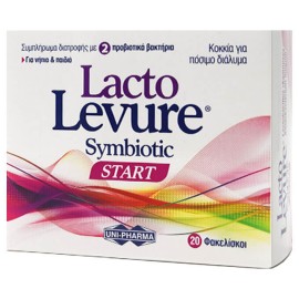 Uni-pharma Lacto Levure Symbiotic Start Συμπλήρωμα Διατροφής Προβιοτικών για Παιδιά 20 Φακελίσκοι