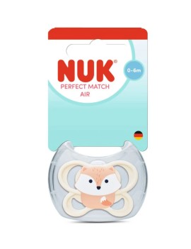 NUK Perfect Match Air Πιπίλα Σιλικόνης μπεζ 0-6m, 1τεμ