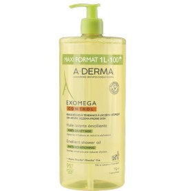 A-Derma Exomega Control Anti-Scratching Emollient Shower Oil Μαλακτικό Έλαιο Καθαρισμού Κατά του Αισθήματος Κνησμού, 1L
