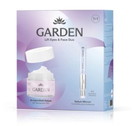 Garden Promo Lift Eyes & Face Duo, Αντιρυτιδική Κρέμα με Υαλουρονικό Οξύ -50ml + Κρέμα Ματιών με Καφεΐνη & Δονούμενο Απλικατέρ -20ml, 1σετ