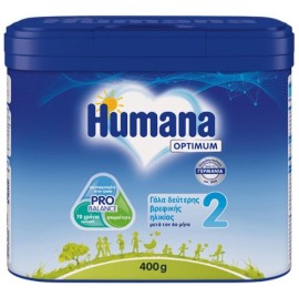Humana 2 Optimum Γάλα σε Σκόνη Δεύτερης Βρεφικής Ηλικίας για Μετά τον 6ο Μήνα, 400gr