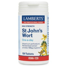 Lamberts High Strength St Johns Wort 1332mg Τιτλοδοτημένο Εκχύλισμα Βαλσαμόχορτου για την Ψυχική Υγεία & την Ήπια Κατάθλιψη 120tabs