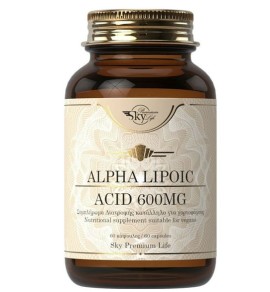 Sky Premium Life Alpha Lipoic Acid 600mg Συμπλήρωμα Διατροφής Με Α-Λιποϊκό Οξύ 60caps