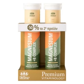 MEDISEI Kaiser Promo Premium Vitaminology Magnesium + B Complex 2x20 αναβρ. δισκ. (-50% στο 2ο Προϊόν)